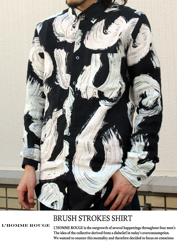 L'HOMME ROUGE BRUSH STROKES SHIRT