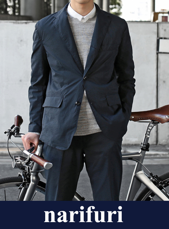 【narifuri】 ナリフリ Seersucker pocketable jacket(NF913)