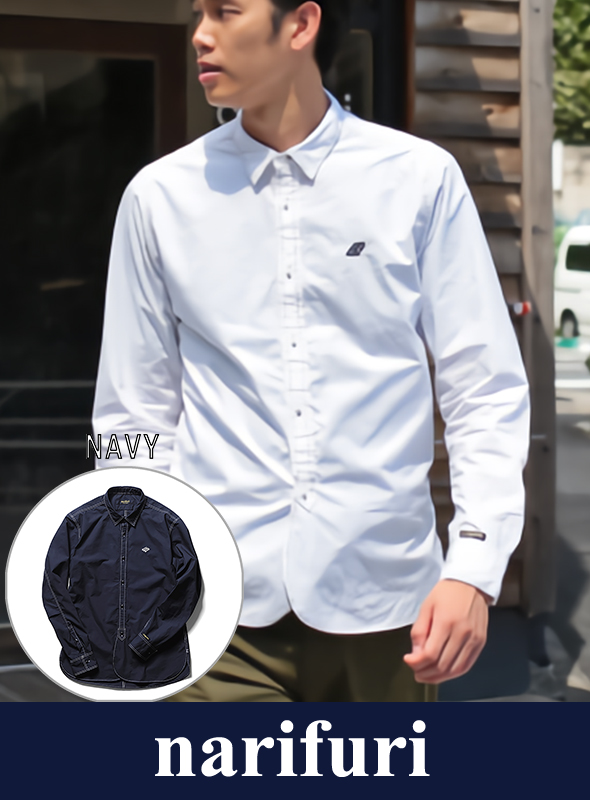 narifuri ナリフリ Typewriter stitch shirt（NF983）