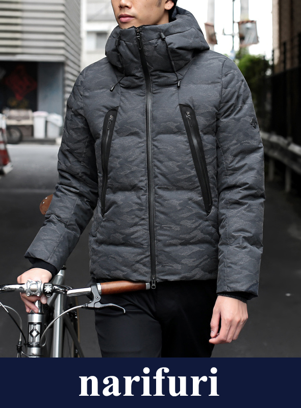 narifuri×DESCENTE Mizusawa down jacketGray camouflage（NFDC-02）