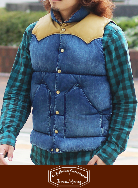 Rocky Mountain ロッキーマウンテン DENIM DOWN VEST