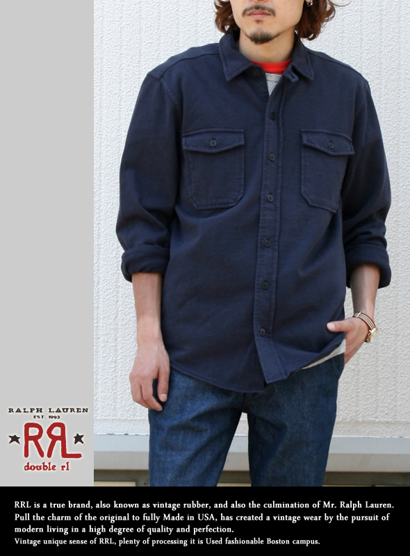 RRL ダブルアールエル コットンマリンワークシャツ