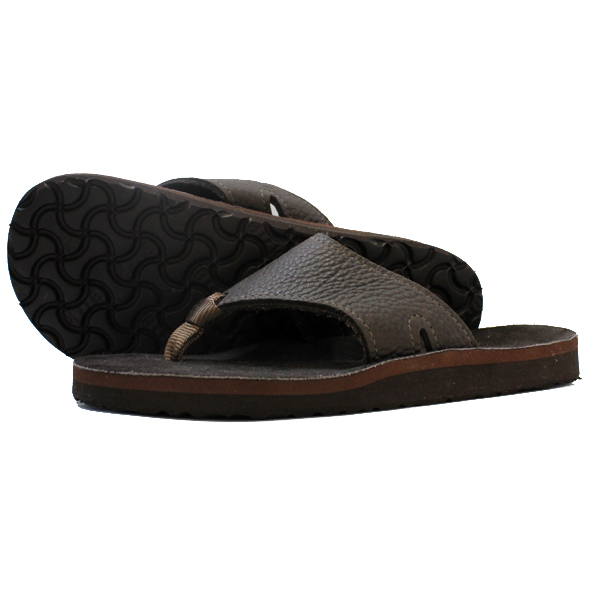 SANDALMAN レザーサンダル BRW/BLK (Paper別注)