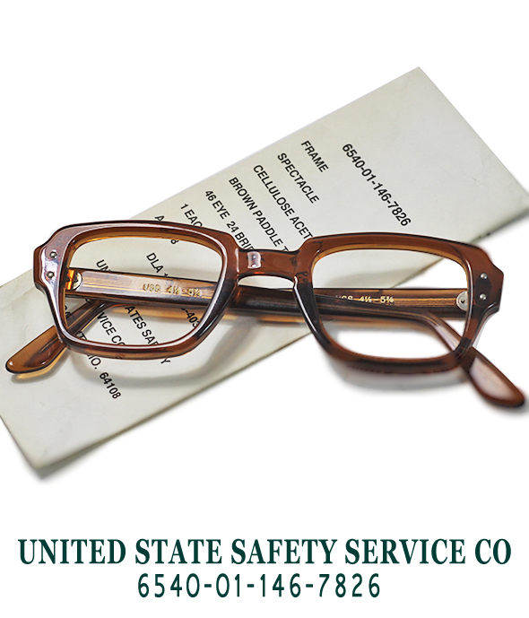 80's DEADSTOCK USS ミリタリーアイウェアフレーム