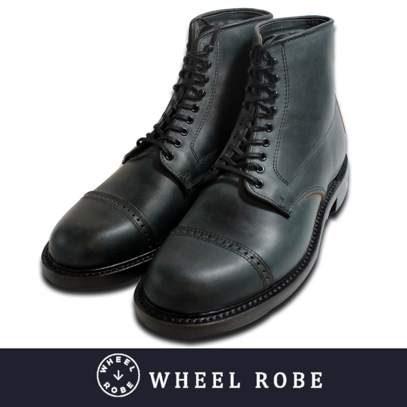 WHEEL ROBE ウィールローブ CAP TOE LACE UP NAVY