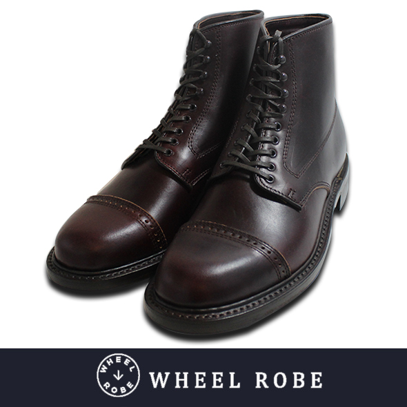 WHEEL ROBE ウィールローブ CAP TOE LACE UP BURGUNDY