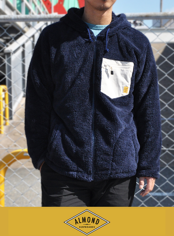 Almond Surfboards アーモンドサーフボード MICRO FLEECE ZIP HOODIE