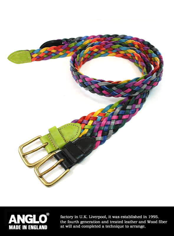 ANGLO LEATHER レザーメッシュベルト