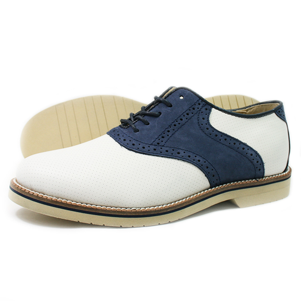 G.H.BASS バス BURLINGTON サドルシューズ WHT PURF/NVY