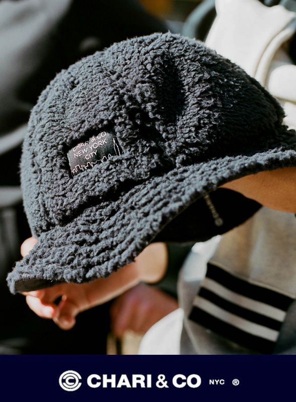 CHARI&CO チャリアンドコー SHEARING BELL HAT SKYLINE LOGO