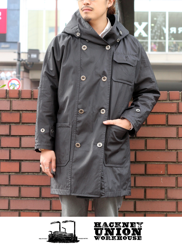 HACKNEY UNION WORKHOUSE ハックニーユニオンワークハウス Fisherman Long Coat フィッシャーマン ロングコートOILED