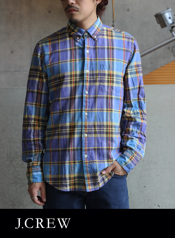 J.CREW ジェイクルー マドラスチェックシャツ PPL/YLW