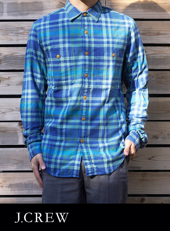 J.CREW ジェイクルー ライトネルマドラスチェックシャツ BLU/L.GRN/YLW ...