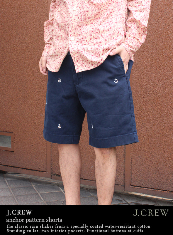 J.CREW ジェイクルー anchor pattern shorts イカリ柄ショートパンツ