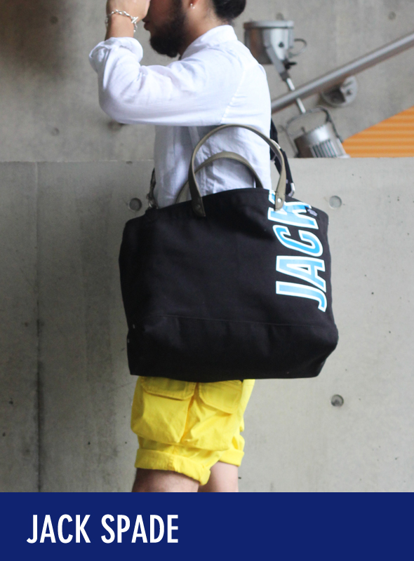 【JACK SPADE】 ジャックスペード ロゴトートバッグ BLACK