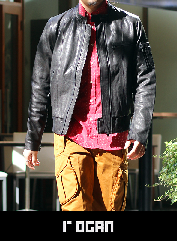 rogan ローガン Single Leather blouson