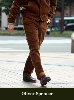 Oliver Spencer オリバースペンサー FISHTAIL TROUSER C0RD GINGER