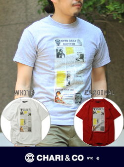 CHARI&CO チャリアンドコー PHOTO TEE NEWSPAPER 【3色】