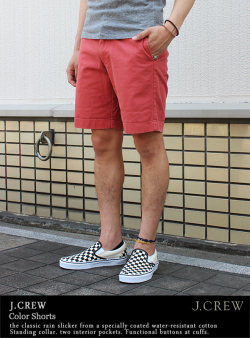 j crew red shorts