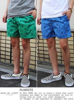 MADE BY JIMMY(メイドバイジミー)　NUMBERS design shorts