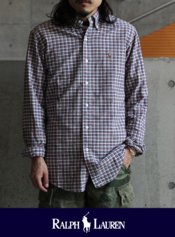POLO RALPH LAUREN ポロ ラルフローレン マドラスチェックシャツ WHT/RED