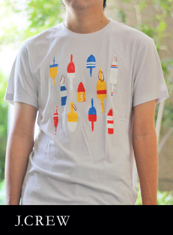 J.CREW ジェイクルー FLOAT PRINT S/S TEE LT.GRY