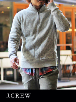 J.CREW  HARFZIP STAND SWEAT A86