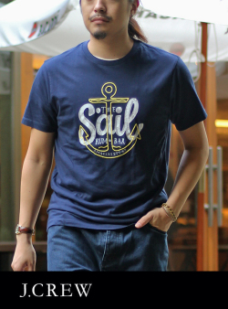 J.CREW ジェイクルーSAIL GRAPHIC  S/S TEE NAVY