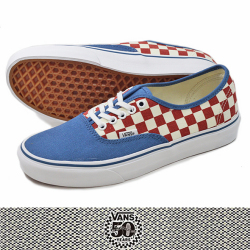 VANS バンズAuthentic (50th) BLUE/RED/CHECKER