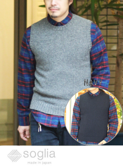 SOgLIA ソリア LANDNOAH  CREW KNIT VEST