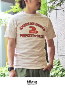 Ｍixta ミクスタ INDIAN  PRINT S/S TEE NATURAL