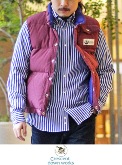 CRESCENT DOWN WORKS クレセントダウンワークスITALIAN VEST 1 Pocket （Paper別注）