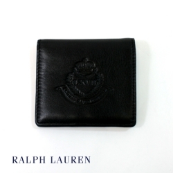 LAUREN RALPH LAUREN ラルフローレン　レザー型押しミニウォレット