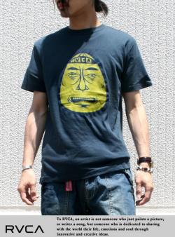 RVCA ルカ ANP Tシャツ Barry Head Badge NVY