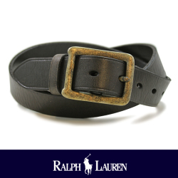 POLO RALPH LAUREN ポロ ラルフローレン  プレーンレザーベルト BLK