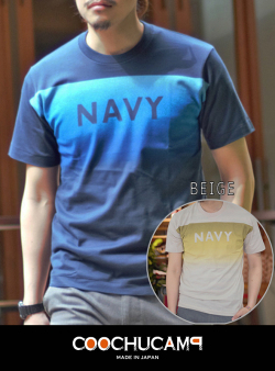 COOCHUCAMP クーチューキャンプ 『NAVY』Square Tee