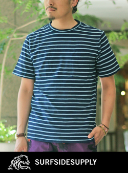 SURFSIDE SUPPLY CO サーフサイドサプライ  INDIGO Pocket BORDER TEE