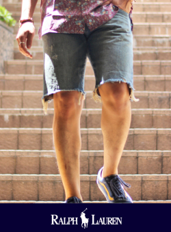 POLO RALPH LAUREN ポロ ラルフローレン カットオフデニムショーツ　INDIGO