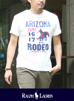 POLO RALPH LAUREN ポロ ラルフローレン ARIZONA RODEO プリント TEE NAT【SALE50%off】