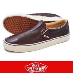 VANS バンズCLASSIC SLIPON DARK BROWN LEATHER