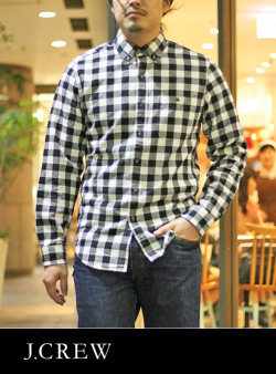 J.CREW ジェイクルー BLOCK CHECK B.D SHIRTS BLACK/WHITE