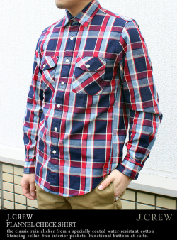 J.CREW　フランネルチェックシャツ