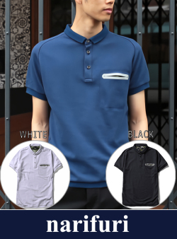 narifuri ナリフリ Reflector pocket polo shirt （NF909）