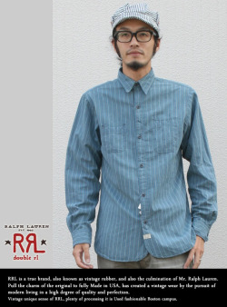 RRL ダブルアールエル ストライプワークシャツ