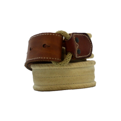 RRL ダブルアールエル ロープホールキャンバス&レザーベルト NAT/BRW