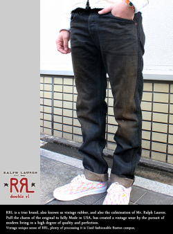 シングルリーフステッチデニム BLK