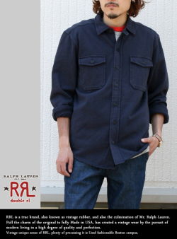 RRL ダブルアールエル コットンマリンワークシャツ