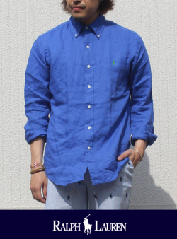 Polo Ralph Lauren ポロ ラルフローレン B Dリネンシャツ Blueを通販 Paper 福岡