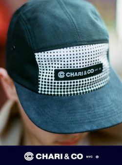 CHARI&CO チャリアンドコー TRI FABRIC 5PANEL CAP BAR LOGO
