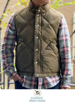 CRESCENT DOWN WORKS クレセントダウンワークス QUILTED DOWN VEST